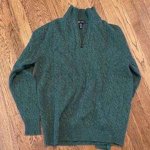 Green J Crew wool blend sweater